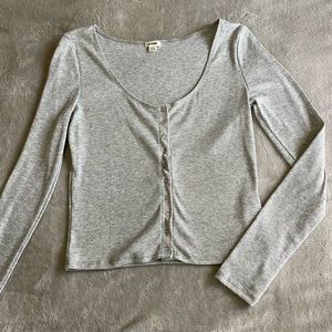 Ribbed long-sleeve Top